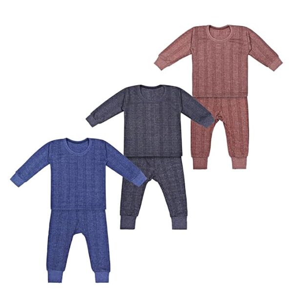 PURSUE FASHION Unisex Kids Winter Wear Fleece Front Open Thermal Innerwear